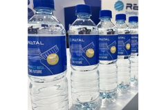 Retal’s plastic drinking bottles with tethered caps.